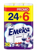 Тоалетна хартия Emeka 30бр, 100% целулоза